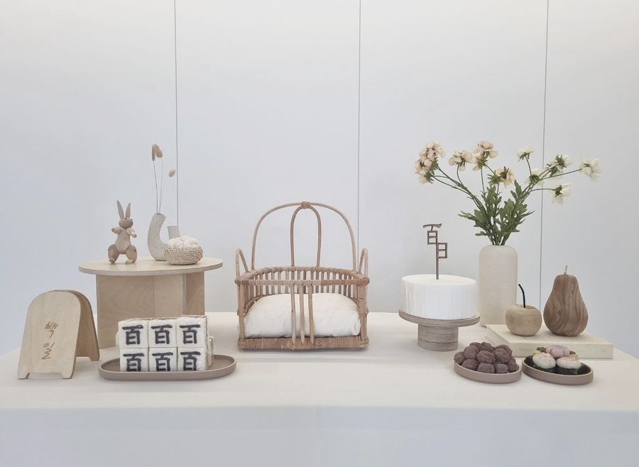 셀프 백일상 세팅 범보의자