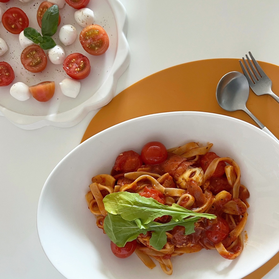 토마토 새우 파스타 브런치