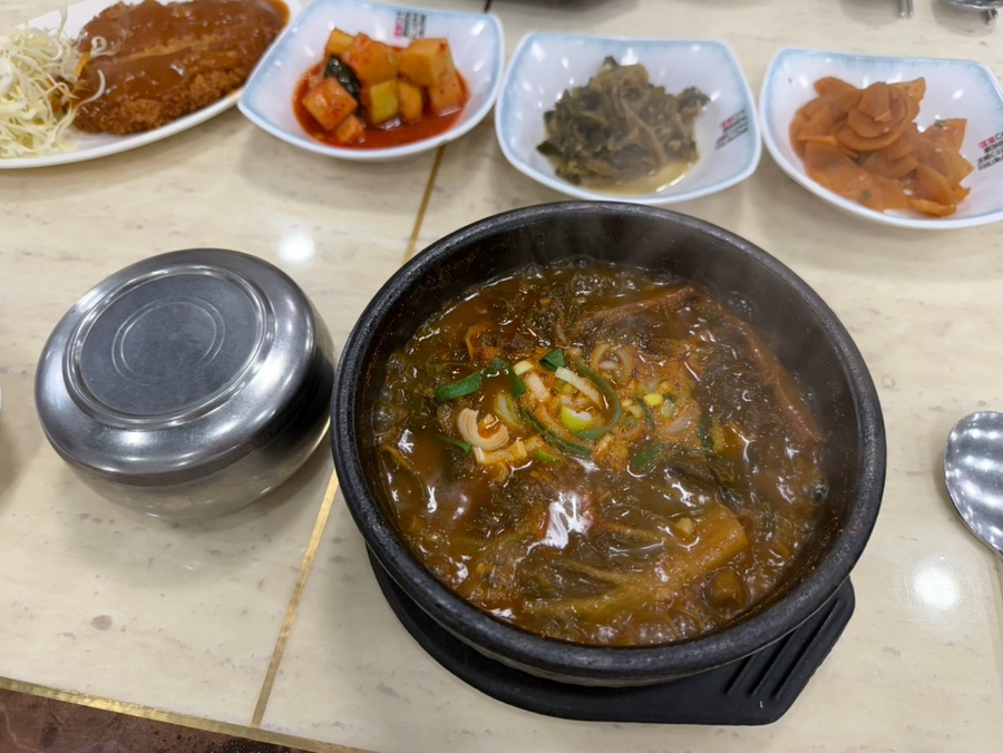 백년해장국 표선성읍점 주문 음식 전체