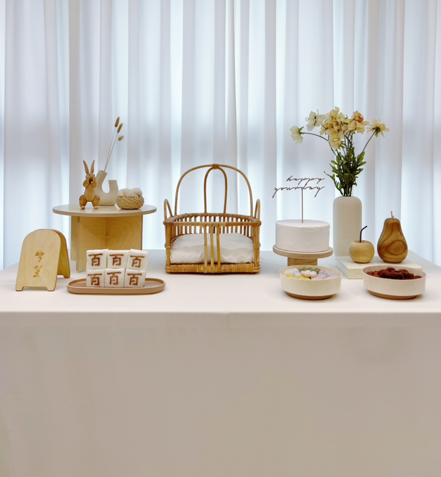 셀프 백일상 대여 집에서 세팅