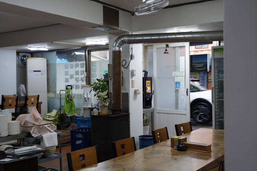 산수정식당 내부 좌석