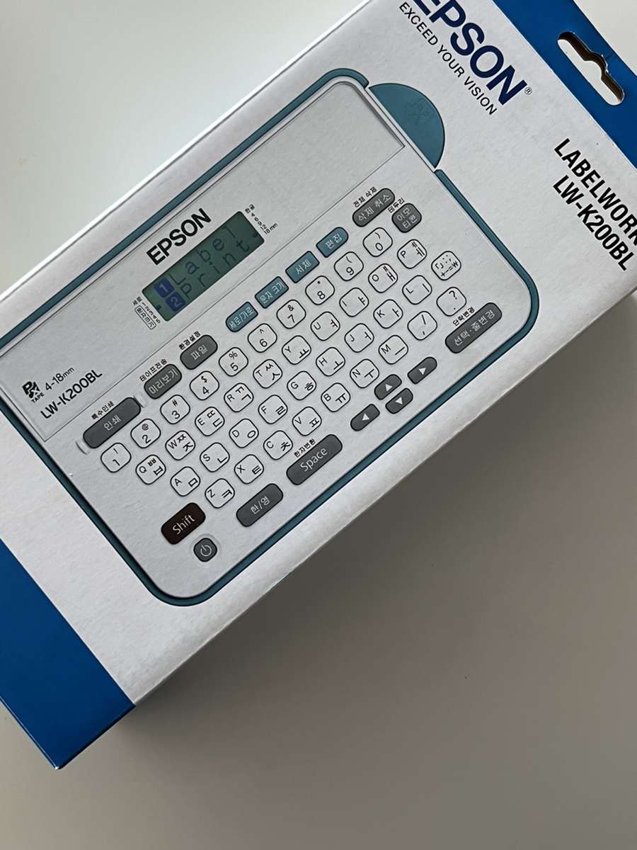 엡손 라벨프린터 LW-K200BL 후기 | 어린이집 이름 스티커 만들기