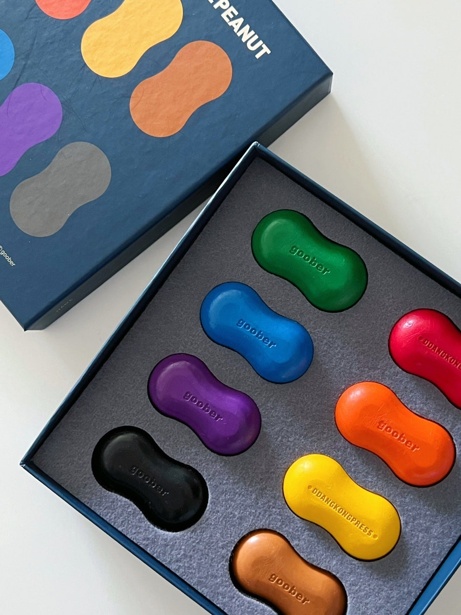 구버 크레용 알록달록 디자인