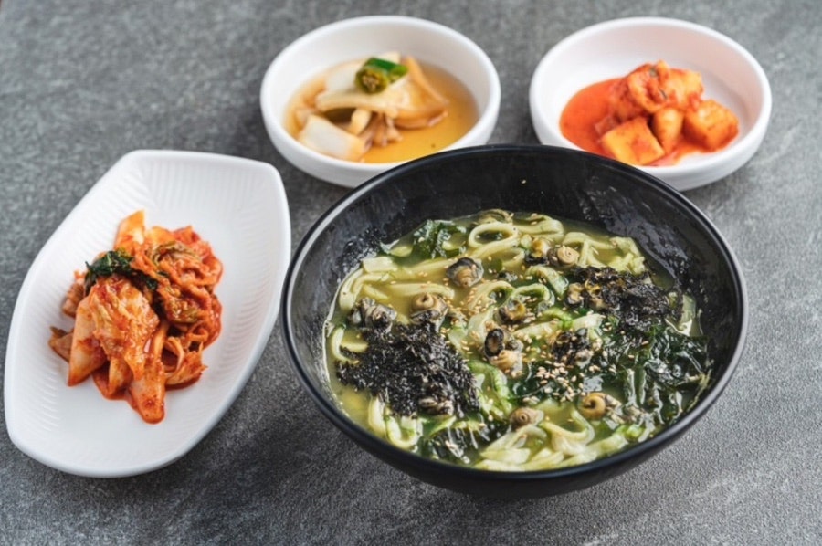 중문 보말칼국수 메뉴